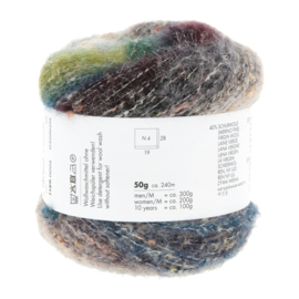 LangYarns Galaxy, kleur 6 zwart-groen-beige
