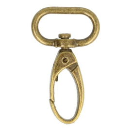 Musketonhaak 20mm goud