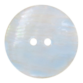Knoop parelmoer blauw 17.5mm