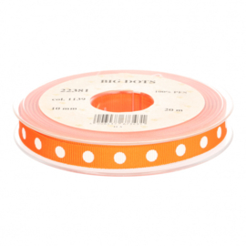 Satin Luxe- Big dots orange