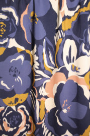 Atelier Jupe - blue viscose with painted flowers