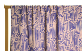 Atelier Jupe - Soft brown viscose with blue abstract print