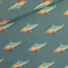 See You At Six French -Sharks Stoffig Turquoise