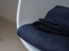 Mind the Maker Organic Chavron, Navy blue