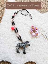 Animal necklace zebra