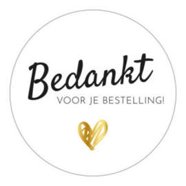 Sticker Bedankt voor je bestelling | WIT (10 stuks)