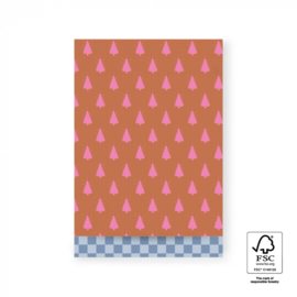 Cadeauzakjes Tree Cognac Pink | L (5 stuks)