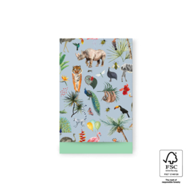 Cadeauzakjes Jungle blue mint | M (5 stuks)