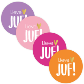 Sticker Lieve juf (10 stuks)