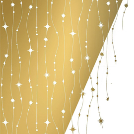 Cadeauzakjes Gold and White falling stars (5 stuks)
