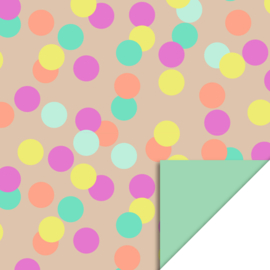 70 cm Cadeaupapier Big Confetti nude mint