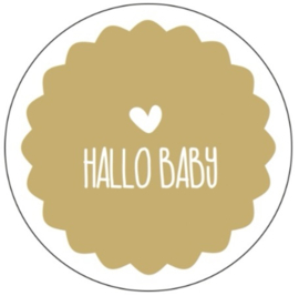 Sticker Hallo baby (10 stuks)