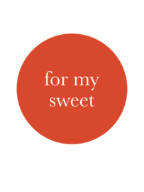 Sticker For my sweet | Fluor orange (10 stuks)