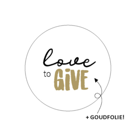 Sticker Love to give | Goud (10 stuks)