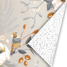 Cadeaupapier Vintage Christmas | Champagne