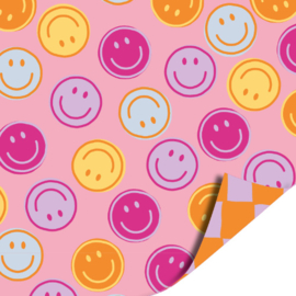 Cadeaupapier Smiley Pink