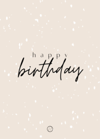 Postcard | happy birthday | creme