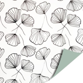 Cadeaupapier Celebrate nature | Zwart wit Sage