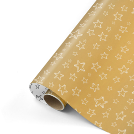 50cm Cadeaupapier Stars warm