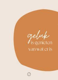 Postcard | geluk is genieten van wat er is