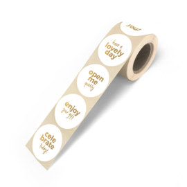 Sticker Text mix | Wit (10 stuks)