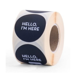 Sticker Hello i'm here (10 stuks)