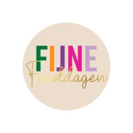 Sticker Fijne feestdagen Funky (10 stuks)