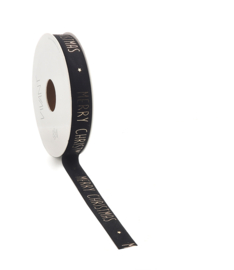 Velours Lint | Merry christmas | Zwart