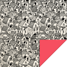 70cm cadeaupapier Sint dorp