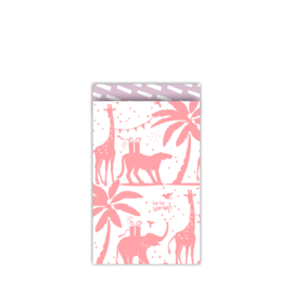 Cadeauzakjes Tropical party | Neon Lila | M (5 stuks)