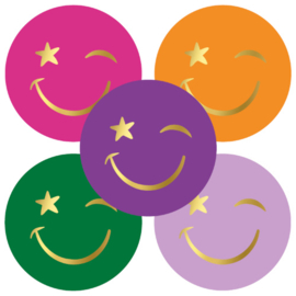 Sticker Smiley Funky (10 stuks)