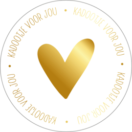Sticker Kadootje voor jou | Goud (10 stuks)