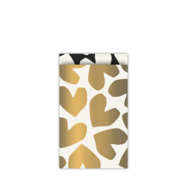 Cadeauzakjes Solo hearts Gold | M (5 stuks)