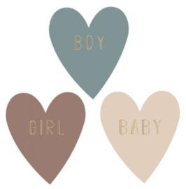 Sticker Baby heart | Multi (10 stuks)
