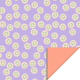 70cm Cadeaupapier Smile Lilac