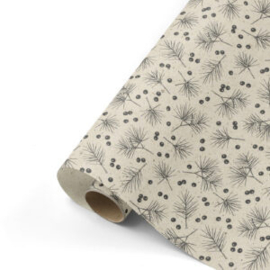 50cm Cadeaupapier Berries Grasspaper antraciet