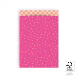 Cadeauzakjes Small Hearts Pink Gold Foil | L (5 stuks)