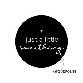 Sticker Just a little something | Goud hartje (10 stuks)