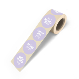 Sticker Text mix | Lila (10 stuks)