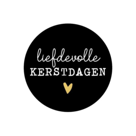Sticker Liefdevolle kerstdagen (10 stuks)