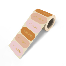 Sticker With love | Multi (10 stuks)