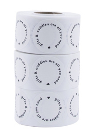 Sticker Gifts & cuddles are all you need (10 stuks)