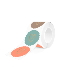 Stickers hearts | Multi faded (10 stuks)