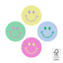 Stickers Smiley Mini pastel (10 stuks)