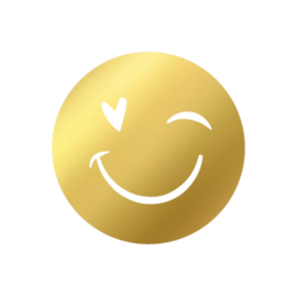 Sticker Golden Smiley (10 stuks)