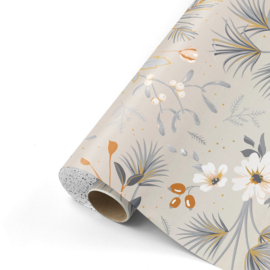 50cm Cadeaupapier Vintage Christmas Champagne