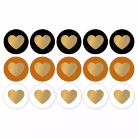Sticker Lovely hearts (10 stuks)