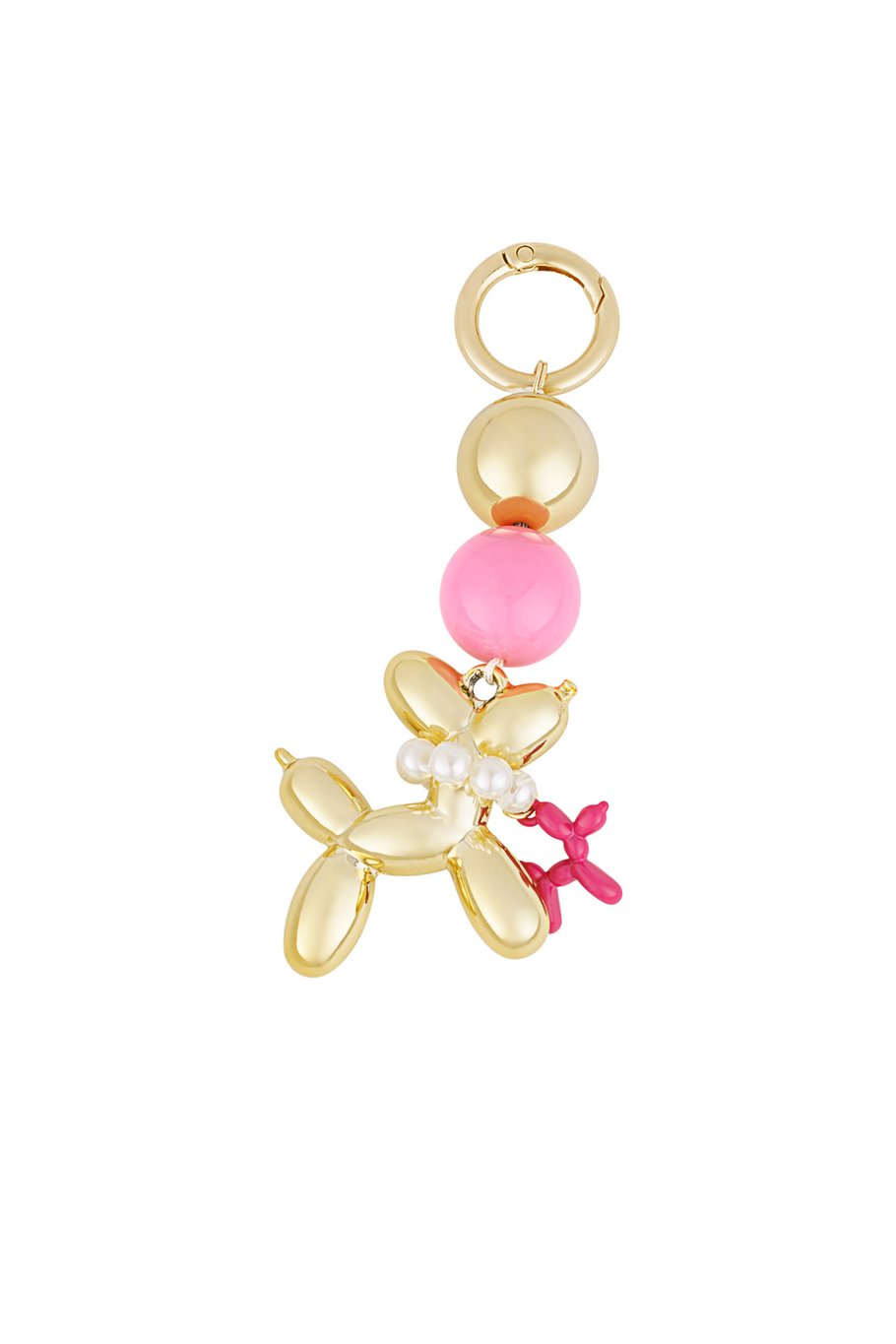 Pendant ballon hondje goud