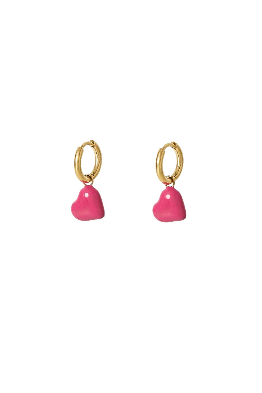 Oorbellen Heart Fusia