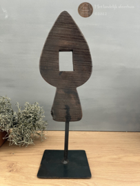 Houten ornament op voet